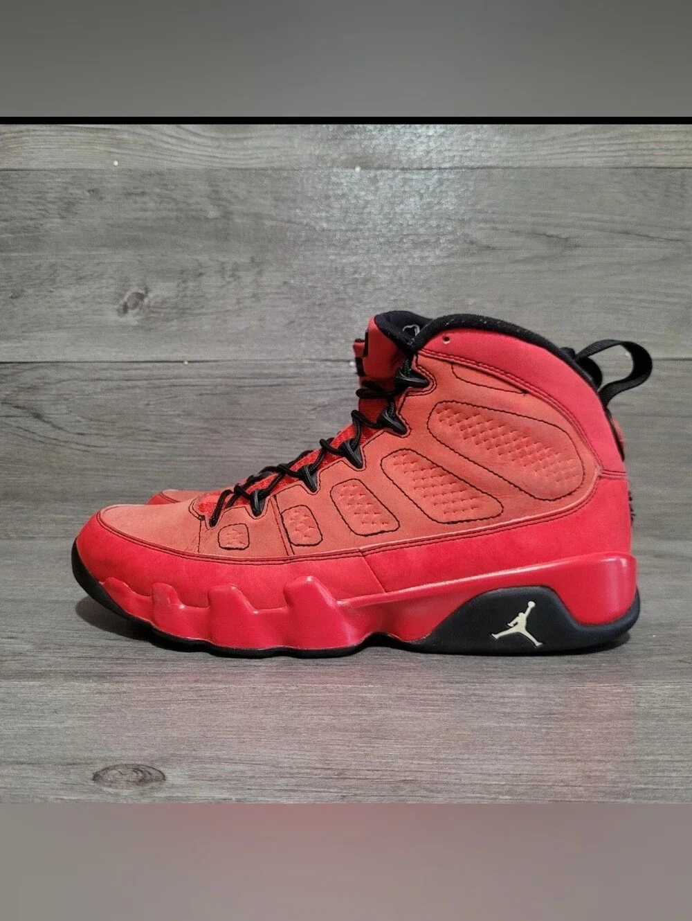 Jordan Retro 9 Motorboat Jones Men's Size 9.5 Red Basketball Shoes